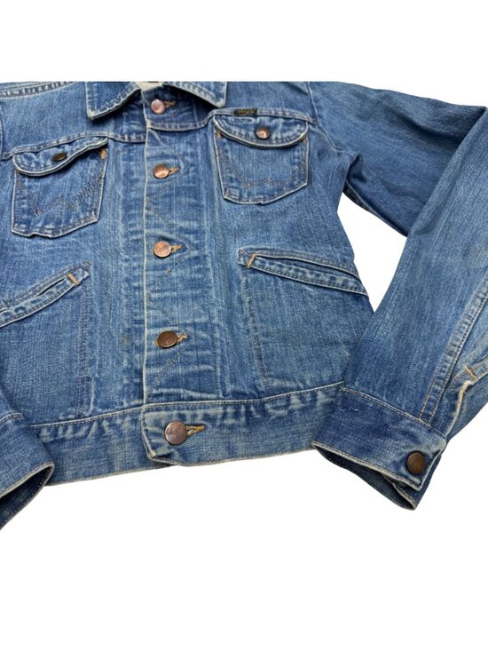 Vintage Wrangler Women's Blue Jean Jacket, Size 32 Made in USA - Picture 4 of 11